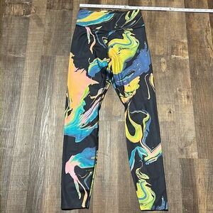 Nike Leggings‎ Womens Size XS One Luxe Aurora 7/8 Training Marbled Mid Rise yoga